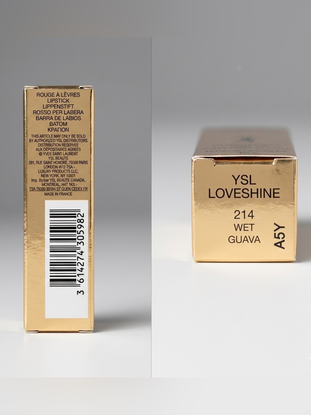 100% Authentic Yves Saint Laurent YSL Loveshine Lip Oil Stick 214 Wet Guava - Picture 2 of 6